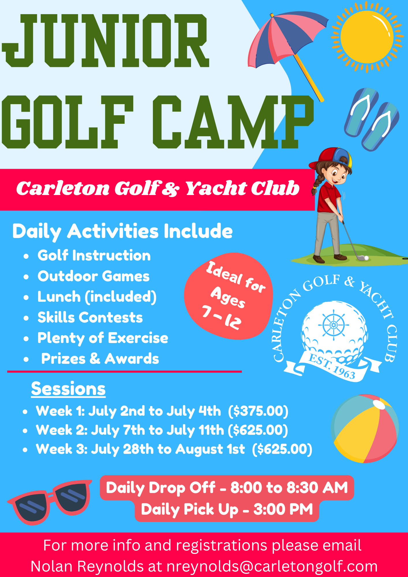 2025 Junior Golf Camp Poster
