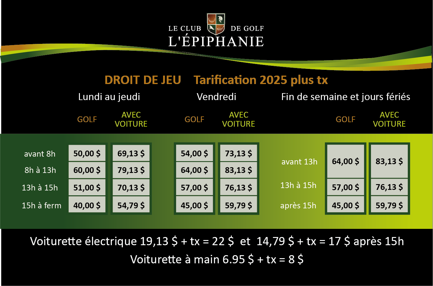 liste de prix
