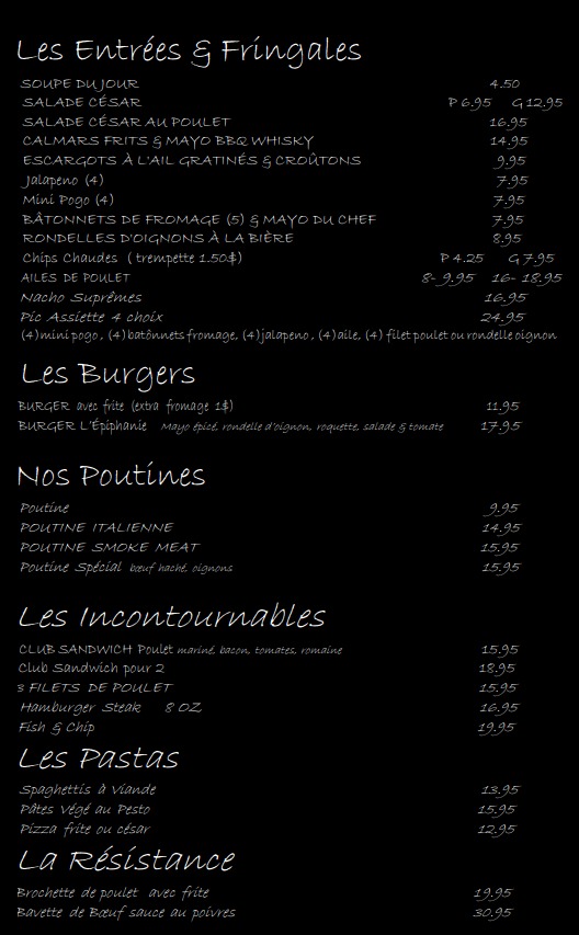 menu rest complet