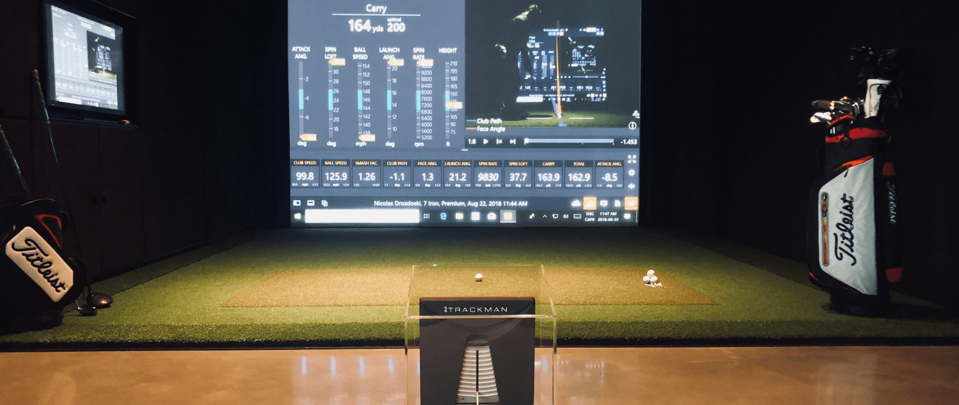 Trackman golf simulator at Golf Executif Montreal
